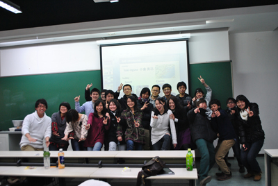 PKU and YNU students showing off their lighter side after completing all their presentations.