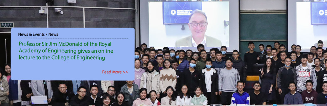 Professor Sir Jim McDonald of the Royal Academy of Engineering gives an online lecture to the College of Engineering